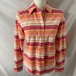 J.Crew Stripe Button Down Front Pocket top